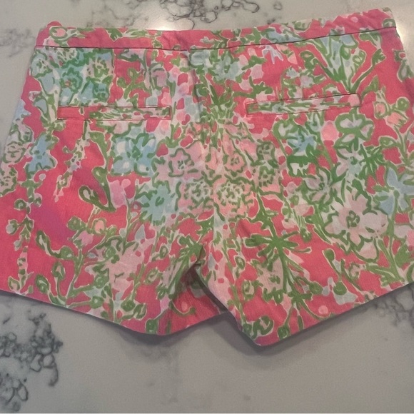 Lilly Pulitzer Adie Shorts Southern Charm Pattern Size 4 Pink Green EUC - Picture 7 of 8